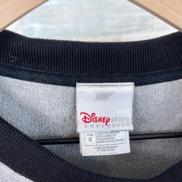 Disney Store Exclusive Mickey Mouse Fleece Sweatshirt Gray VTG 90s Mens Small - Picture 6 of 6